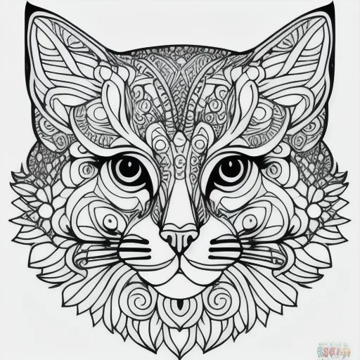 2020715710-(coloring page), mandala, realistic cat, uncolorized, black and white, thin lines, empty spaces, masterpiece, square page.webp